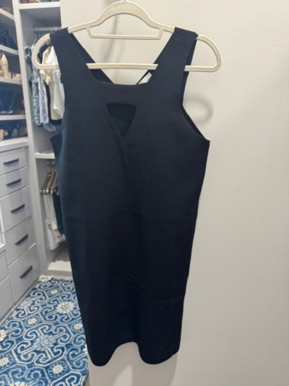 MILLY NWT Black Knit Cutout Mini Dress Size S Sleeveless Cocktail $385 Designer